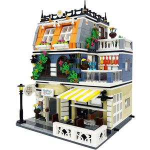 ENJBRICK Garden Hotel Assembly Square Building kit,Modular House Building Blocks Model Set for Teens and Adults.Collectible Display Toy Building Set 1284 PCS
