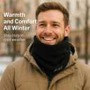 ISQ Winter Warm Neck Gaiter Soft Wool Neck Warmer Outdoor Riding Windproof Balaclava Face Mask Suitable for Men and Women (Black)