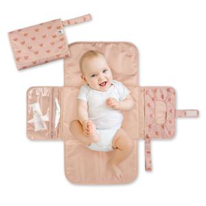 Tiny Twinkle Portable Diaper Changing Pad-Foldable Waterproof Changing Mat&Portable Changing Pad for Travel,Baby Changing Station with Smart Wipes Pocket&Storage (Boho Rainbow)