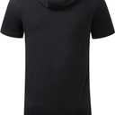 Aiyino Men's Hipster Hip Hop Longline Pullover Hoodies Shirts (Black, M)