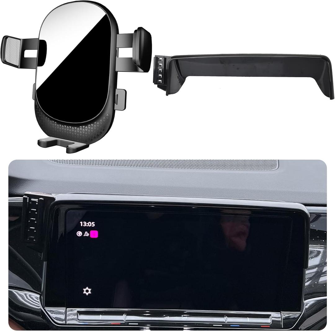 Car Phone Holder for Volkswagen Atlas & Atlas Cross Sport Auto Accessories [Only for 2024-2025 VW Atlas/Atlas Cross Sport] [Auto Lock Hands Free Automobile Cell Phone Mount]