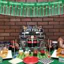 Football Party Decorations 10 Pack 98 FT Green Brown Foil Fringe Garland Metallic Tinsel Streamer for Superbowl Birthday Decorations Football Party Supply