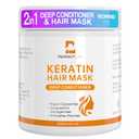 Keratin Hair Mask for Damaged Hair, Hydrating & Repairing Keratin Hair Treatment, Natural Deep Conditioning Smooth Hair Mask 250g for Dry Hair