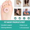 Welnove Corn Cushions for Toes - 64 Count Callus Cushions with Water-Resistant Self-Stick Adhesive, Provide Cushioning and Reduce Pain from Corns Rubbing, Protects Foot and ToesPink, 64 Count