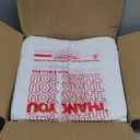 Fuxury 1000 Count Thank You Plastic Bags (11.5" x 6.5" x 21") White, T-shirt, Grocery, Take Out, To Go, Retail Shopping Bags in Bulk (Made in USA)