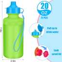 Ziliny 72 Pcs Sports Water Bottles Bulk for Team 20 oz Squeeze Reusable Plastic Water Bottles with Lanyards Blank DIY Cups End of the Year Gifts for Cycling Summer Camp Party Favors