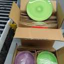 vancasso Bonita Dinnerware Set Muticolor Stoneware 12 Pieces Service for 4, Handpainted Spirals Pattern Stoneware Plates and Bowls Set