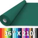 Vanhench 36" x 2520" (210') Green Solid Color Wrapping Paper, Art Construction Paper for Fathers Day, Birthday, Bouquet Flower Crafts Packing & Poster Bulletin Board