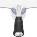 MR.SIGA Multi-Purpose Silicon Squeegee for Window, Glass, Shower Door, Car Windshield, Heavy Duty Window Scrubber, Includes Suction Hook, 10 inch, White & Black, 1 Pack