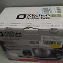 Kitchen in the box Stand Mixer,3.2Qt Small Electric Food Mixer,6 Speeds Portable Lightweight Kitchen Mixer for Daily Use with Egg Whisk,Dough Hook,Flat Beater (Black)
