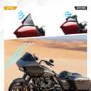 8" Wave Windshield Windscreen Wind Splitter Compatible with Harley Davidson Touring Road Glide 2015-2024,Road Glide 3 RG3 2023-up (Black)
