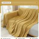DREAMINGO Modern Minimalism Couch Cover Pets Loveseat Protector Mustard Yellow Chenille Sofa Covers for Sectional 3 Seat Couch Boho Herringbone Furniture Cover Throw Sofa Slipcover, 71"x118"