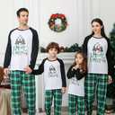 VNVNE Family Christmas Pjs Matching Sets for Women/Men/Couples/Adults, Holiday Xmas Reindeer Elf Plaid Pajamas Sleepwear (M)
