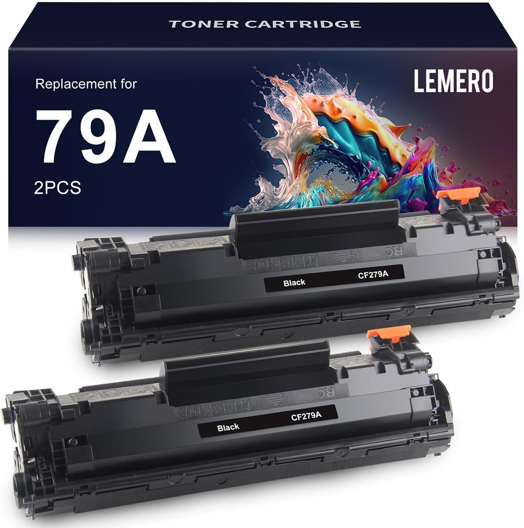LEMERO 79A Toner Cartridge Compatible Replacement for HP 79A CF279A to use with Laserjet Pro M12w M12a MFP M26nw M26a (Black, 2-Pack)