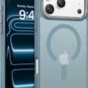 BENTOBEN Magnetic for iPhone 17 Pro Case 6.3" 2025, [Compatible with Magsafe] Slim Cute Matte Translucent Shockproof Drop Protective Bumper Women Men Phone Cover for iPhone 17 Pro, Grey Blue
