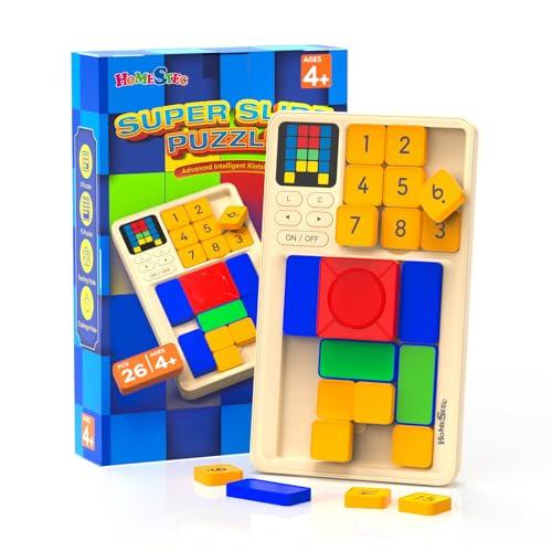 HOMESTEC Super Slide Puzzle, Hand Held Travel Games for Kids, Brain Teaser Toys Road Trip Activities for Boys Girls Adults, Birthday Easter Basket Stuffers