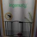 Ingenuity Easy Open Baby Gate & Dog Gate, Hands-Free Open Patent-Pending Foot Pedal, 27.5"-52" Wide, 28" Tall, Hardware or Pressure Mounted, Install in Doorway, Bottom of Stairs, or Wall - Espresso