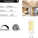 G9 LED Bulb, 6W G9 LED Bulb Dimmable, G9 Halogen Bulb 60 Watt Equivalent, Warm White 3000K G9 Bulb 550 Lumen,6-Pack
