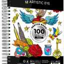 ARTISTIC EYE 9x12 Premium Sketch Book Set, 100 Sheets, Spiral Bound, 68lb (100gsm), Acid-Free Drawing Paper, Ideal for Beginners, Artists & Professionals (Set of 1)