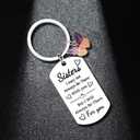 Sister Gifts from Sister Funny Sister Keychain Funny Gifts for Big Sister Little Sister Soul Sister Besties Classmates Best Friend Birthday Gifts Graduation Gifts Ideas Best Sisters Ever Keychain