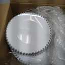 HOMIP 50Pcs Fancy Disposable Dinnerware Party Set, Elegant Plates Include 25Pcs Dinner Plate 10", 25Pcs Dessert Plate 7" with Silver Bead Rimed,Plastic Silverware for Wedding Birthday Party (White with Sliver)