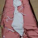 Windyun 6 Pack Kids Teepee Tent for Slumber Party Sleepover Tents for Girls Party with Air Mattress, Star Lights, Blankets Trays Sheets, Natural Cotton Toddler Play Teepee for Indoor Outdoor(Pink)