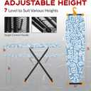 Large Full Size Ironing Board 54x14, RAINHOL Blue Iron Table