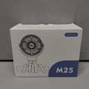 Portable Stroller Mini Fan, Small Rechargeable Personal Fan, Baby Travel Essentials for Wagon, Car Seat, Treadmill, Battery Powered Biking Gear Accessories, 360 Rotation, 3-Speed, Display, Black