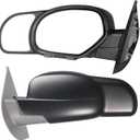 K SOURCE Snap & Zap 80900 Custom Fit Towing Mirror for 2007-2014 Escalade, Silverado 2500, 3500, Suburban, Tahoe, Sierra 2500, 3500, Yukon, 2007-2013 Avalanche, Silverado 1500, Sierra 1500, 2009-2013 Sierra/ Silverado Hybrid,Patented