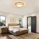 15 Inch Dimmable LED Crystal Flush Mount Ceiling Light,Modern Gold 36W 5CCT 3000K-6000K Chandelier Large Round Lighting Fixtures for Bedroom,Living Room,Laundry Room,Dining Room