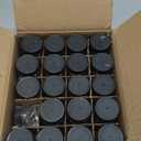 20 PACK 2 oz Glass Shot Bottles w/ Black Lids & 20 Labels - Small Clear Jar for Ginger, Wellness Shot, Juice, Sample, Whiskey - Travel Essentials Mini Bottles - Wide Mouth, Leakproof, Dishwasher Safe