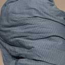 Dust Blue Small Checks Chaise Lounge Couch Cover - Fitted Slipcover with Double Arm, Stretch Chair Protector