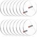 Enoin 16 Pack 3 Inch Round Clear Acrylic Sheets Plexiglass Sheet 1/ 8 Inch Thick, Disc Circle Platic Sheet 0.118'', Transparent Board Panel for Glass, DIY Project, Paintings, Art Craft