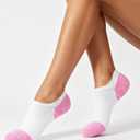 No Show Socks Womens for Canvas Sneakers,Invisible Athletic Low Cut Ankle Socks for Running Gym 6 Pairs (White)