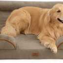 Bedsure XXL Orthopedic Dog Bed for Extra Large Dogs - Washable Giant Dog Cat Bed Waterproof, Comfort Dogs Couch Sofa with Washable Removable Cover, Pet Bed with Nonskid Bottom, Hazel, 52"