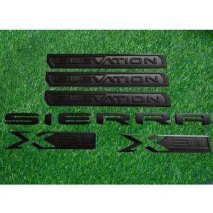 3D Letter Side Door Rear Tailgate Bedside Emblem Badge Nameplate Compatible for 2019-2023 Sierra 1500 Elevation X31 Off Road Set of 6Pcs (Matte Black)