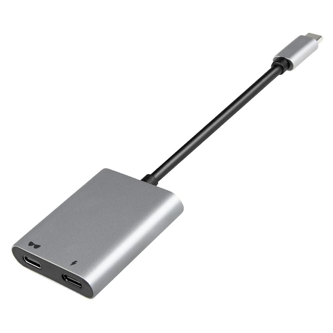 USB-C to AR Glasses with Adapter Hub for Switch 2/OLED/1, Steam Deck, ROG Ally, iPhone 15-17, Android Phones, Viture/RayNeo/Xreal - Support 100W PD Fast Charging, 4K@60Hz 2K/1080P@120Hz - Silver