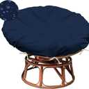 Sqodok Papasan Cushion Cover Only, 55in Outdoor Indoor Papasan Chair Cushion Covers Water Resistant, Machine Washable Papasan Chair Cushion Slipcover with Zipper and Straps (Blue) (Blue-oxford Fabric)