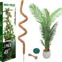 49'' Monstera Plant Support, LveSunny Bendable Moss Pole for Plants Indoor, Large Moss Pole for Climbing Plant, Coco Coir Pole, Fishbone Plant Stakes