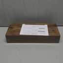 QEEIG Bathroom Floating Shelves for Wall - 15.7" Wall Mounted Shelf Over Toilet Farmhouse Home Decor Display Bookshelf Small 15.7 x 6.7 inch Set of 2, Rustic Brown (008-40BN)