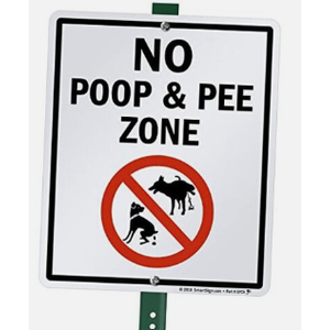 No Poop Pee Zone Warning Sign, No Dog Poop Security Metal Signs for Home Busines Outdoor Indoor Road Yard Garage Street Wall Caution Decor