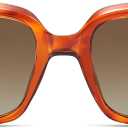 SOJOS Retro Oval Polarized Sunglasses for Women Men 90s Vintage UV400 Protection SJ2621 (Orange Tortoise Frame/Coffee Lens)