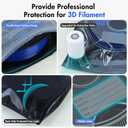 Hifree 25 Pcs 3D Filament Vacuum Storage Bags Kit with 5 Sealing Clip and 1Pump PA/DP/PC/PLA/ABS/TPU/ASA/PETG Lightproof Dustproof Humidity Resistant Reusable Vacuum Storage Seal Bag(12.6" X 13.4")