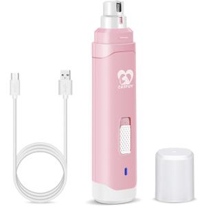 Casfuy Dog Nail Grinder Upgraded - Professional 2-Speed Electric Rechargeable Pet Nail Trimmer Painless Paws Grooming & Smoothing for Small Medium Large Dogs & Cats