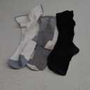 FITRELL 3 Pairs Compression Socks for Women and Men 20-30mmHg-Circulation Support Socks (Small-Medium, Black+white+grey)