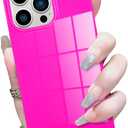 for iPhone 16 Pro Case, Bright Neon Trendy Shockproof Slim Phone Case for Women Girls [Never Fade] [Minimalist Aesthetic] [Reinforced Corners Protection] 6.3 inch 2024, Hot Pink