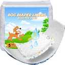 Dog Diaper Liners 100ct, Disposable Dog Diaper Pads Liner Female and Male Super Absorbent Doggie Period Diaper Inserts fit Most Puppy Diapers,Belly Band(Regular)
