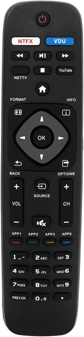 New Replaced Remote fit for Philips Smart TV NH500U NH500UW NH503UP 55PFL5602 50PFL5602 43PFL5602 75PFL6601 32PFL4902 40PFL4901 43PFL4901 43PFL4902 50PFL4901 50PFL5601 50PFL5602/F7 43PFL4902 65PFL5602