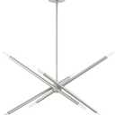 Livex Lighting 8 Light Brushed Nickel Linear Chandelier, 12 x 31.5 x 48