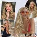 FAVE 20 Inches Clip in Extensions V Part Hair Extension Synthetic One Piece Extensions for Women Wavy Clip in Hair Extensions Dirty Blonde Highlight Hair Extensions for Daily Use